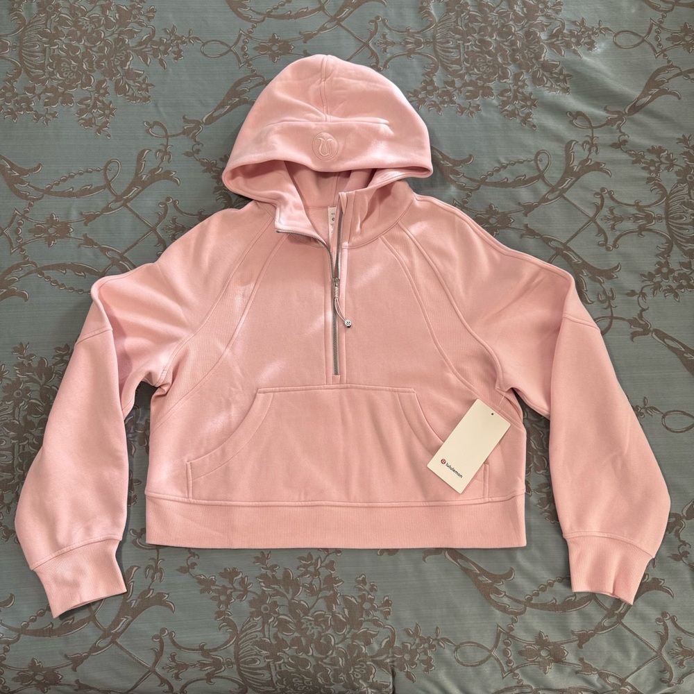 Lululemon Scuba Oversized Half Zip Hoodie Flush Pink Women Size Medium/Large